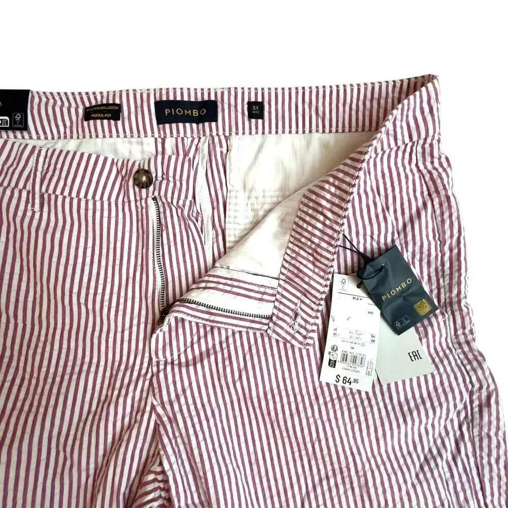 Piombo Striped Seersucker Shorts 38